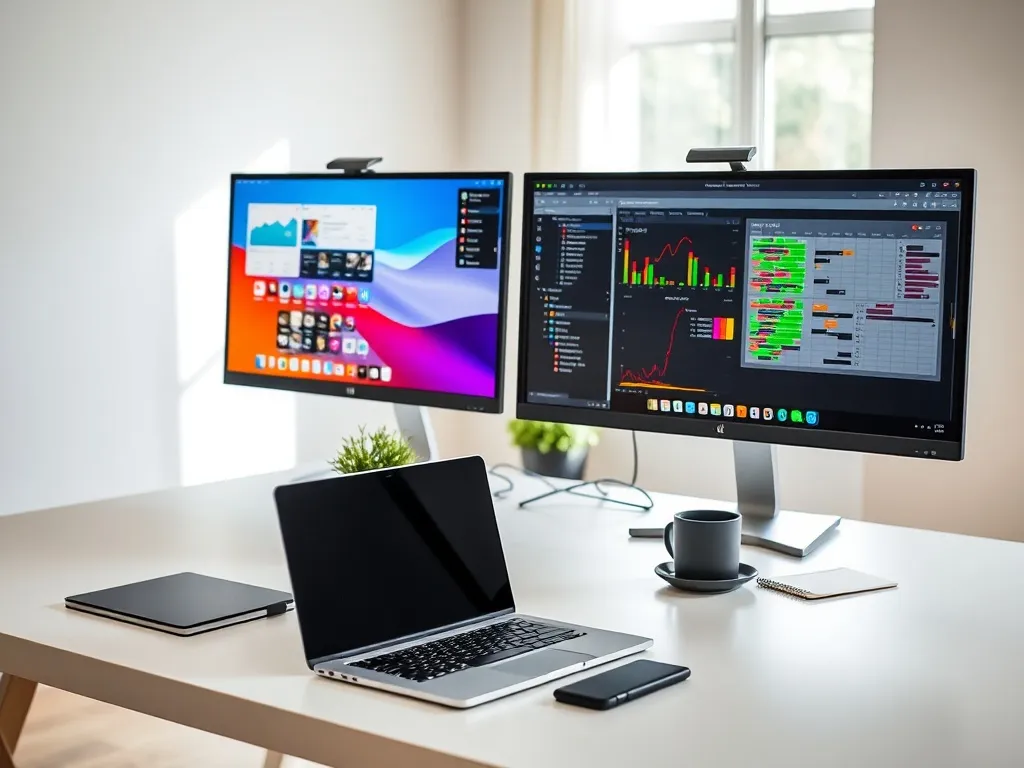 Jak ustawić pracę na dwóch monitorach, by zwiększyć wydajność?